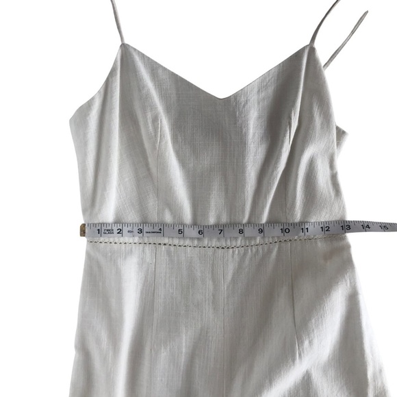 🌼 Club Monaco Embroidered Floral Cotton / Straw Embellished Jumpsuit - Size 2 - Picture 11 of 15